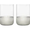 Blomus Kerzen, Vasen & Mehr<2er-Set: Windlichter "Calma" in Transparent/ Hellgrau - (H)9 x Ø 7 cm
