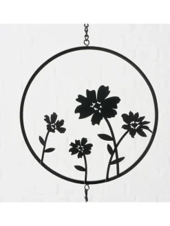 Boltze Gartendekoration<2er-Set: Windspiele "Esra" in Schwarz - (L)47 cm
