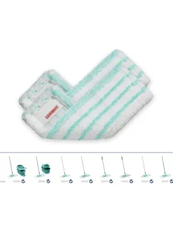 Leifheit Putz- & Waschutensilien<2er-Set: Wischbezüge "Profi XL micro duo" in Weiß/ Türkis