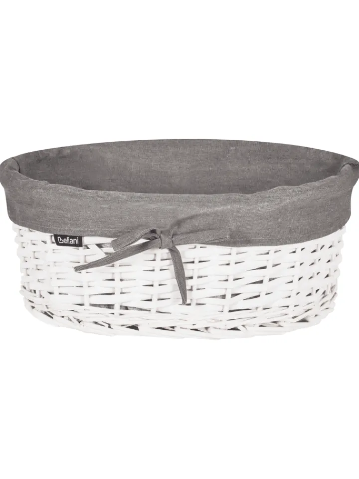 Beliani Wäschekörbe & -Ständer<1er-Set Wäschekörbe VAKARI in Grau/Weiß