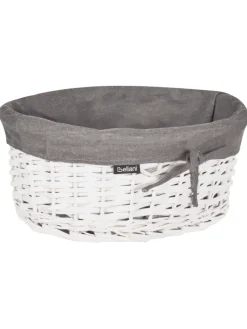 Beliani Wäschekörbe & -Ständer<1er-Set Wäschekörbe VAKARI in Grau/Weiß