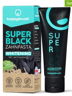 happybrush Zahn & Mundpflege<3er-Set: Zahnpasta "SuperBlack" - 3x 75 ml