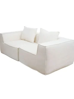 MCW Möbel-Sets<2er-Sofa O54, Creme