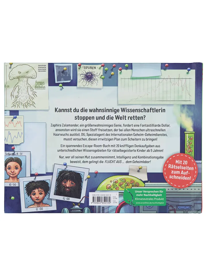 ars edition Bücher<Escape-Krimi "Flucht aus dem Geheimlabor"
