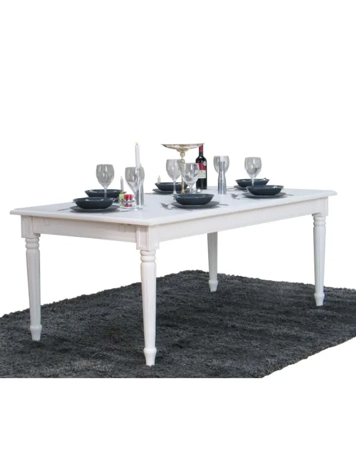 ebuy24 Möbel-Sets<Essgruppe Amaretta (7-teilig) Weiß/Beige 180 x 100 cm