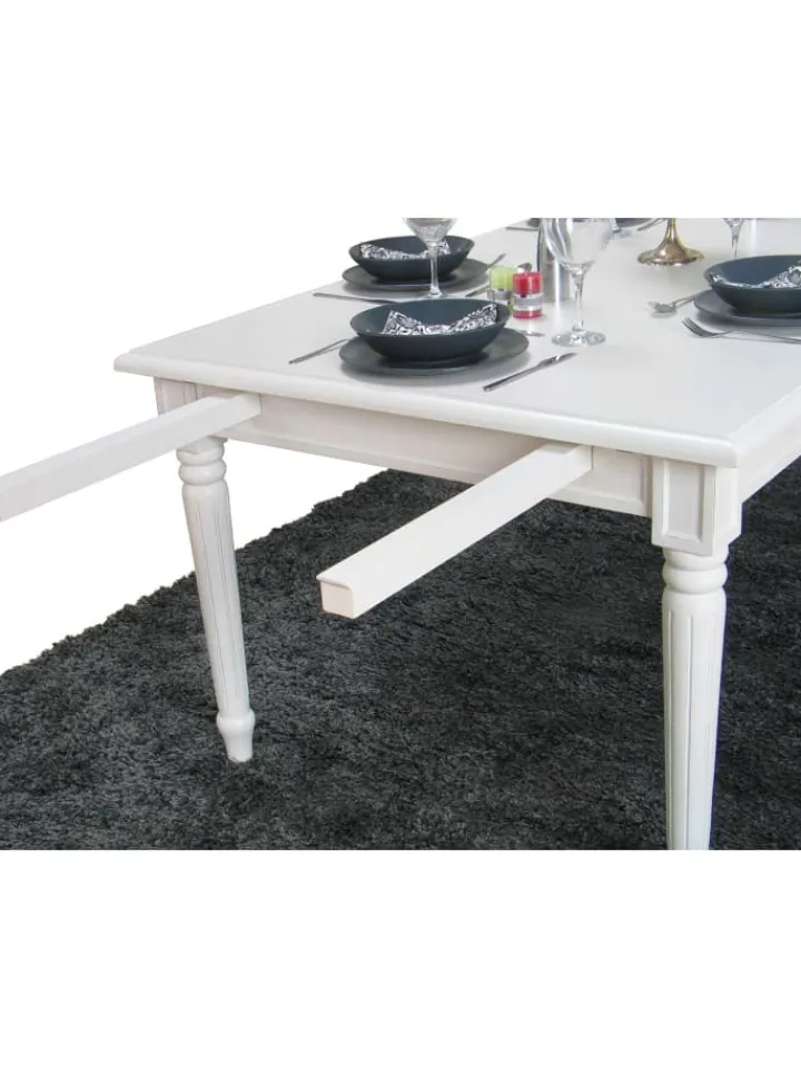 ebuy24 Möbel-Sets<Essgruppe Amaretta (7-teilig) Weiß/Beige 180 x 100 cm