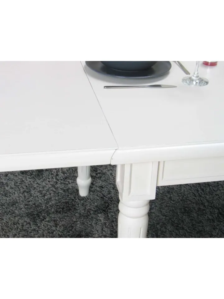 ebuy24 Möbel-Sets<Essgruppe Amaretta (7-teilig) Weiß/Beige 180 x 100 cm