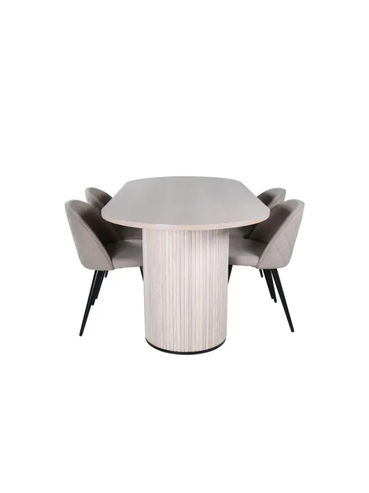 ebuy24 Möbel-Sets<Essgruppe Bianca 1 (5-teilig) Beige 90 x 200 cm