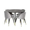 ebuy24 Möbel-Sets<Essgruppe Dipp 2 (5-teilig) Schwarz 115 x 115 cm