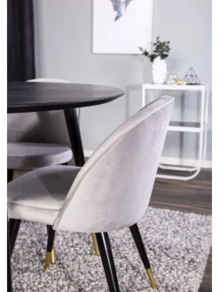 ebuy24 Möbel-Sets<Essgruppe Dipp 2 (5-teilig) Schwarz 115 x 115 cm