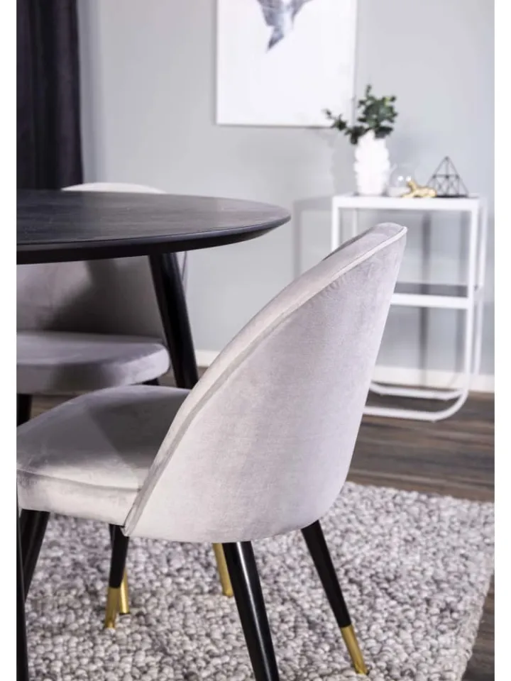 ebuy24 Möbel-Sets<Essgruppe Dipp 2 (5-teilig) Schwarz 115 x 115 cm