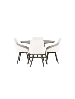 ebuy24 Möbel-Sets<Essgruppe Kaseindon 5 (5-teilig) Braun 100 x 100 cm