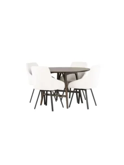 ebuy24 Möbel-Sets<Essgruppe Kaseindon 5 (5-teilig) Braun 100 x 100 cm