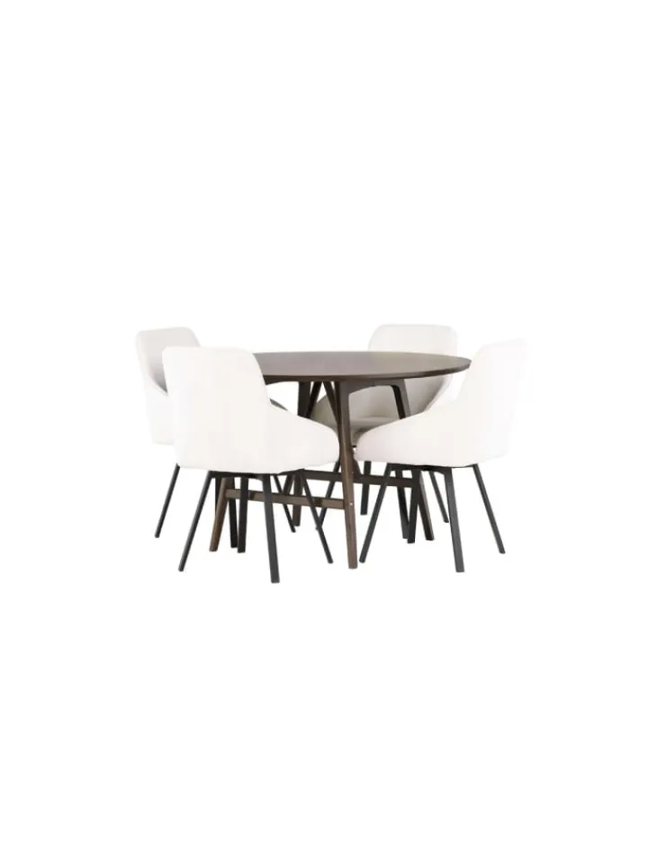 ebuy24 Möbel-Sets<Essgruppe Kaseindon 5 (5-teilig) Braun 100 x 100 cm