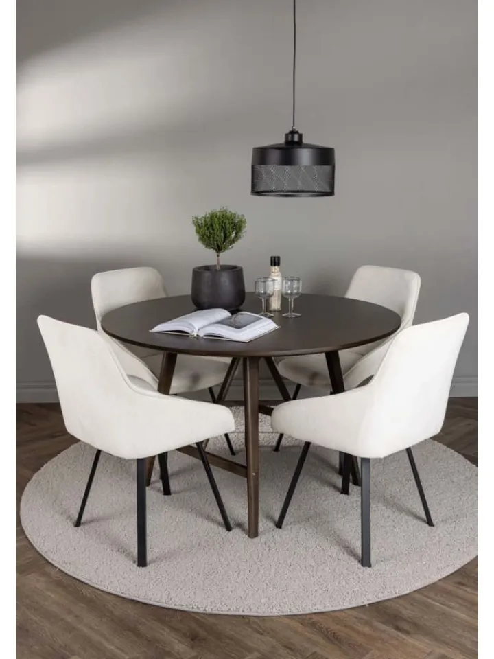 ebuy24 Möbel-Sets<Essgruppe Kaseindon 5 (5-teilig) Braun 100 x 100 cm