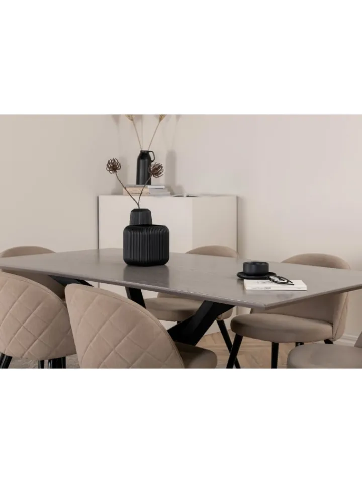 ebuy24 Möbel-Sets<Essgruppe Piazza 20 (7-teilig) Beige 90 x 180 cm