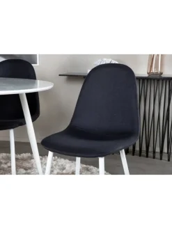 ebuy24 Möbel-Sets<Essgruppe Plaza 4 (5-teilig) Schwarz 100 x 100 cm