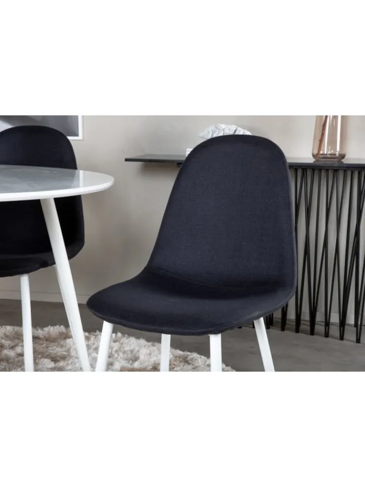 ebuy24 Möbel-Sets<Essgruppe Plaza 4 (5-teilig) Schwarz 100 x 100 cm