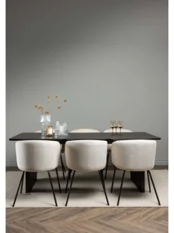 ebuy24 Möbel-Sets<Essgruppe Vail 1 ( 7-teilig) Schwarz 100 x 200 cm