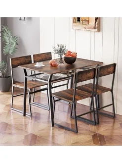 COSTWAY Möbel-Sets<Esstisch Set 5-teilig in Taupe