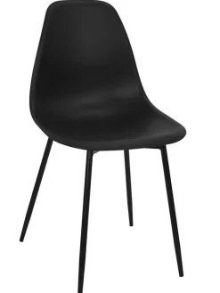Rétro Chic Sitzmöbel<Esszimmerstuhl ''Gustav'' in Schwarz - (B)50,7 x (H)84,8 x (T)45,5 cm