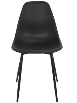 Rétro Chic Sitzmöbel<Esszimmerstuhl ''Gustav'' in Schwarz - (B)50,7 x (H)84,8 x (T)45,5 cm