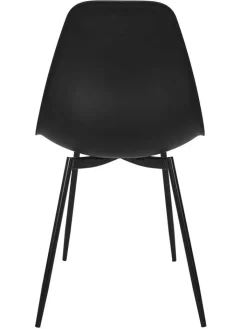 Rétro Chic Sitzmöbel<Esszimmerstuhl ''Gustav'' in Schwarz - (B)50,7 x (H)84,8 x (T)45,5 cm