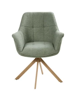 Beliani Sitzmöbel<Esszimmerstuhl HAYDEN in Grün/Braun - (W) 64 x (H) 85 x (L) 69 cm