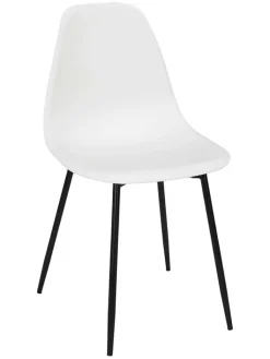 THE HOME DECO FACTORY Sitzmöbel<Esszimmerstuhl in Weiß - (B)50,7 x (H)84,8 x (T)45,5 cm