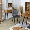 Rétro Chic Sitzmöbel<Esszimmerstuhl ''Mateo'' in Grau - (B)45 x (H)88 x (T)52 cm