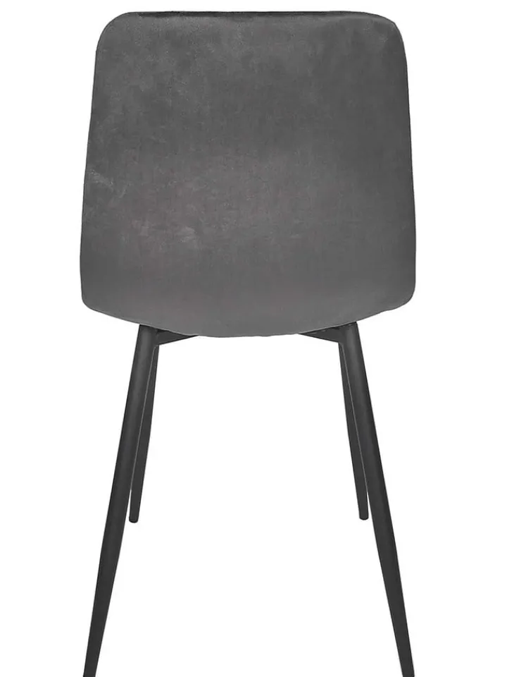 Rétro Chic Sitzmöbel<Esszimmerstuhl ''Mateo'' in Grau - (B)45 x (H)88 x (T)52 cm
