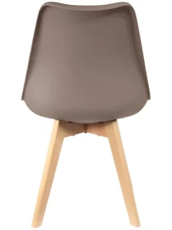 Ethnical Life Sitzmöbel<Esszimmerstuhl "Scandinave" in Taupe - (B)46 x (H)86,5 x (T)52 cm
