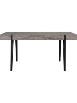 Beliani Tische<Esszimmertisch ADENA in Braun/Schwarz - (W) 90 x (H) 75 x (L) 150 cm
