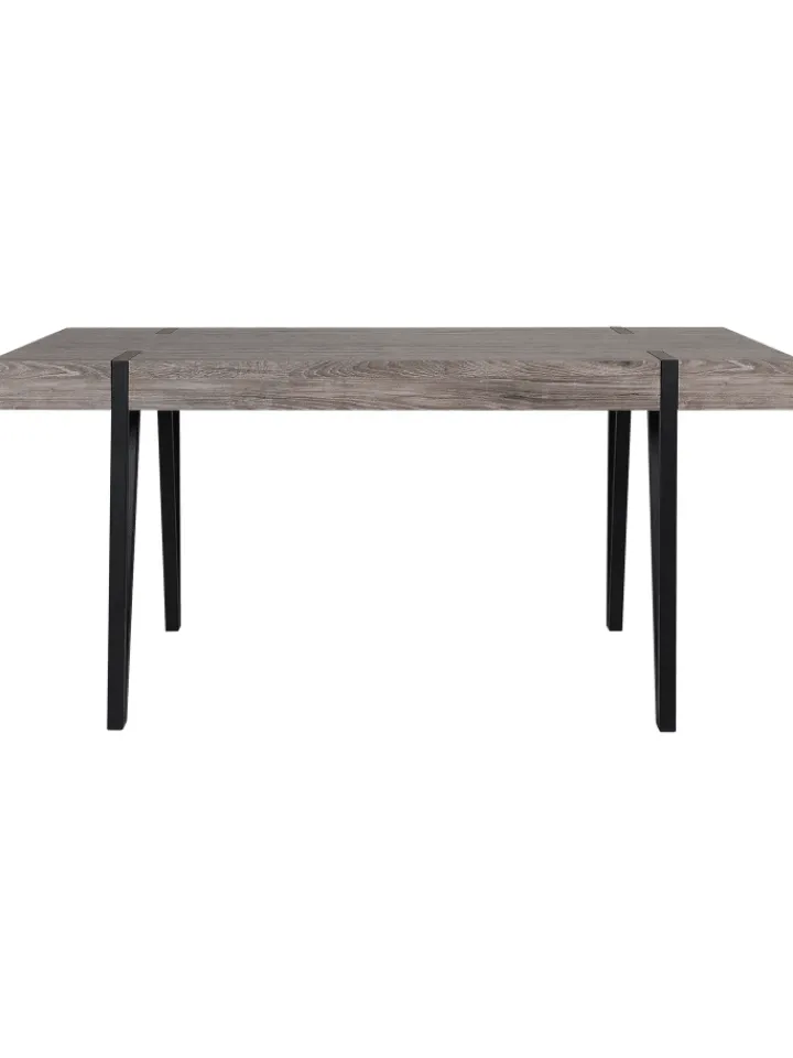 Beliani Tische<Esszimmertisch ADENA in Braun/Schwarz - (W) 90 x (H) 75 x (L) 150 cm