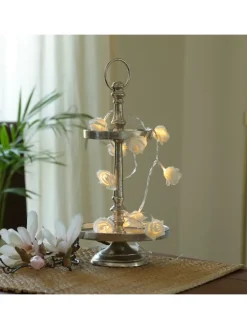 MARELIDA Dekoschalen<Etagere Aluminium 3 stöckige Servierplatte Dekoetagere H: 34cm in silber