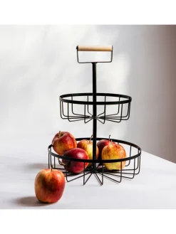 Homla Aufbewahren & Servieren<Etagere ''Gecko'' in Schwarz - (H)40,5 x Ø 30 cm