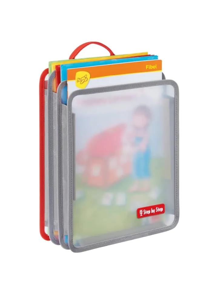 Step by Step Büro- & Schulbedarf<Faltbare Heftbox, DIN-A4-Format in Grau / Transparent