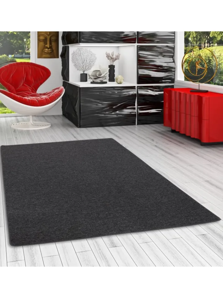 Snapstyle Teppiche & Fußmatten<Feinschlingen Velour Teppich Strong in Schwarz Grau