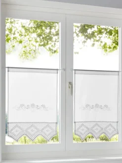 Heine Gardinen, Jalousien & Rollos<Fensterbehang in weiß