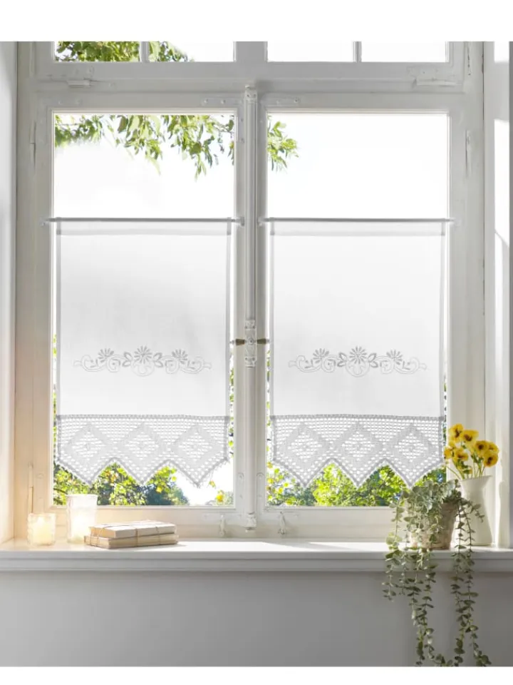 Heine Gardinen, Jalousien & Rollos<Fensterbehang in weiß