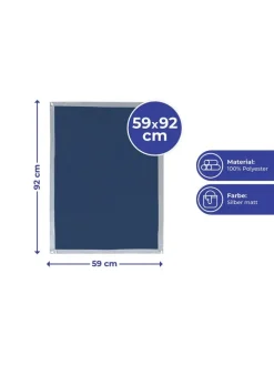 Wenko Gardinen, Jalousien & Rollos<Fenster-Sonnenschutz in Blau/ Silber - (L)92 x (B)59 cm