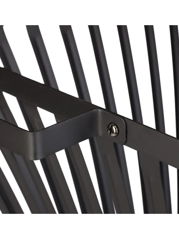 relaxdays Grillen<Feuerkorb in Schwarz - (B)56,5 x (H)56 x (T)45 cm