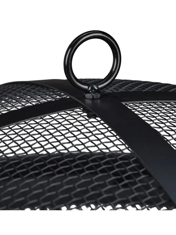 relaxdays Grillen<Feuerschale in Schwarz - (H)60 x Ø 60 cm