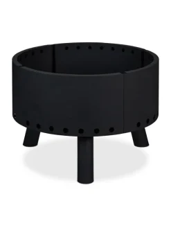 relaxdays Grillen<Feuerschale in Schwarz - Ø 58,5 cm