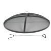 relaxdays Grillen<Feuerschalen-Funkenschutz in Schwarz - Ø 90 cm