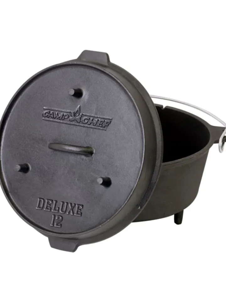 Camp Chef Grillen<Feuertopf Gusseisen DELUXE 12" in schwarz