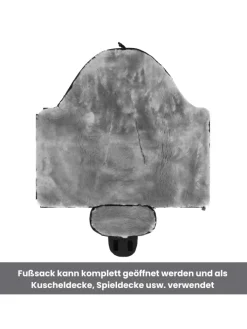 Kinderhaus Blaubär Lammfelle & Co<Fillikid Winterfußsack Pamir TOP in Schwarz-Grau