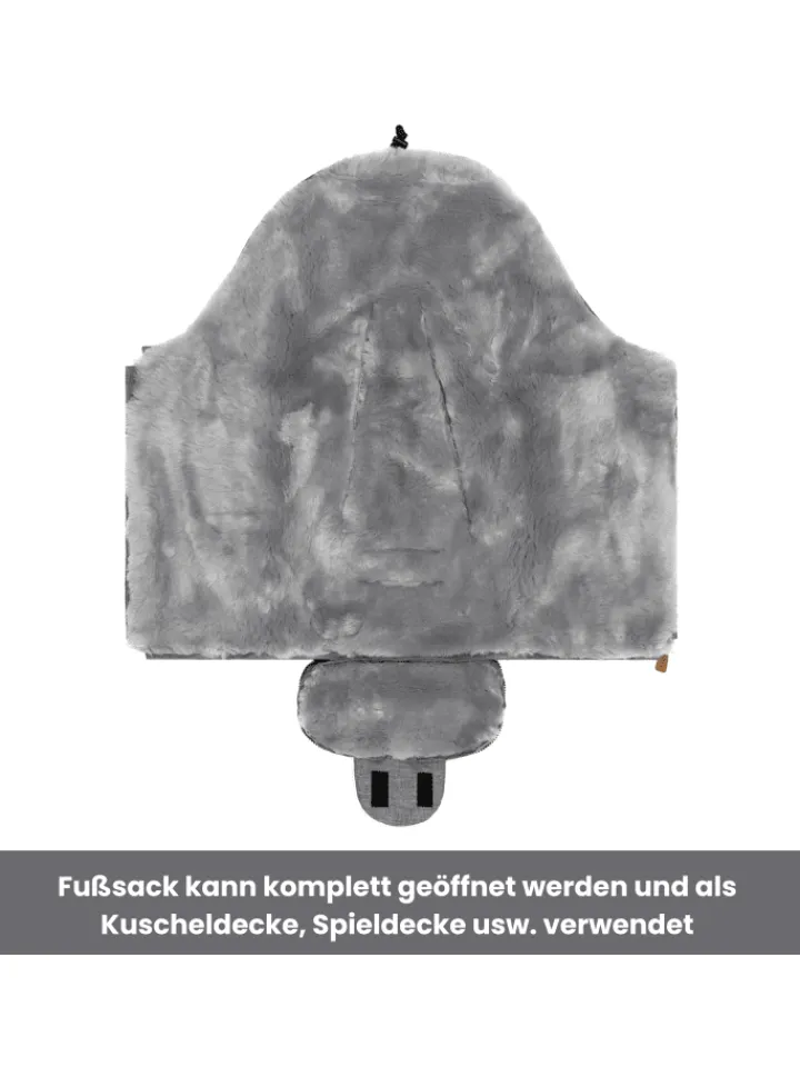 Kinderhaus Blaubär Lammfelle & Co<Fillikid Winterfußsack Pamir TOP in Hellgrau-Grau