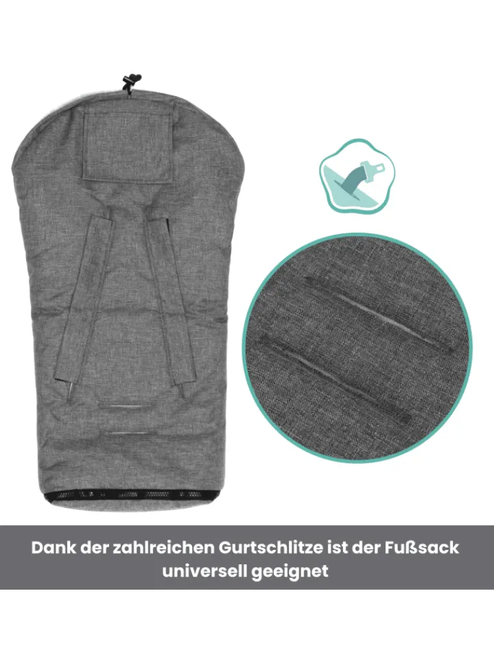 Kinderhaus Blaubär Lammfelle & Co<Fillikid Winterfußsack Pamir TOP in Hellgrau-Grau