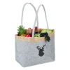 relaxdays Einkaufstaschen & -Trolleys<Filztasche "Hirsch" in Grau